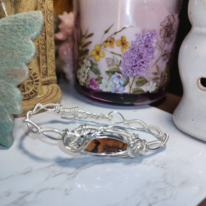 Bracelet torsade Ambre Bleu ✨lumière et énergie ✨ 