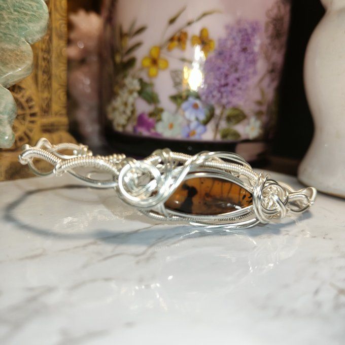 Bracelet torsade Ambre Bleu ✨lumière et énergie ✨ 