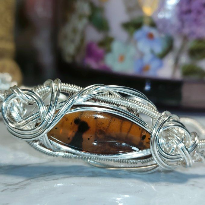 Bracelet torsade Ambre Bleu ✨lumière et énergie ✨ 