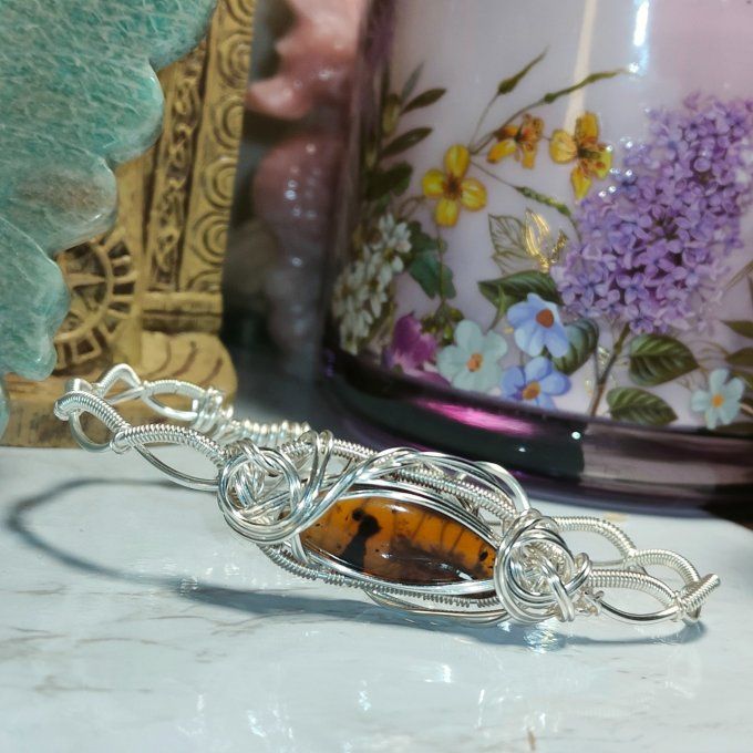 Bracelet torsade Ambre Bleu ✨lumière et énergie ✨ 