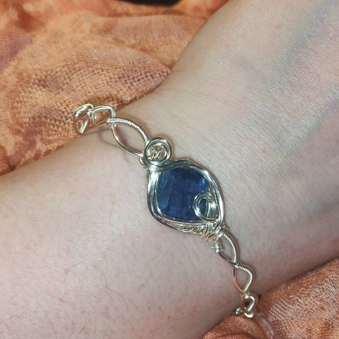 Bracelet torsade- Saphir  ✨ pierre des Oracles 