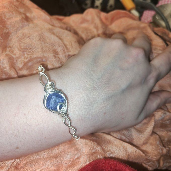 Bracelet torsade- Saphir  ✨ pierre des Oracles 