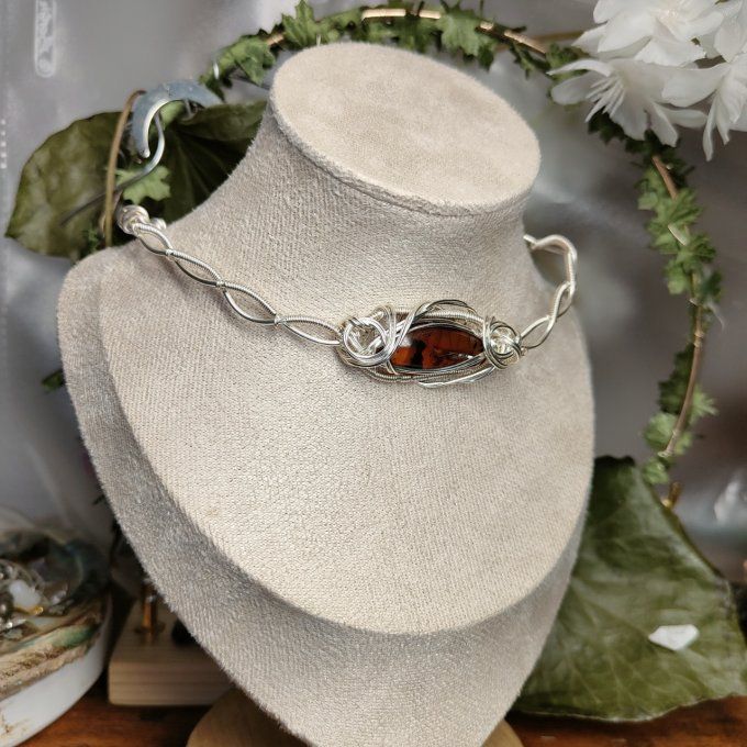 Bracelet torsade Ambre Bleu ✨lumière et énergie ✨ 