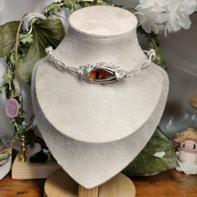 Bracelet torsade Ambre Bleu ✨lumière et énergie ✨ 