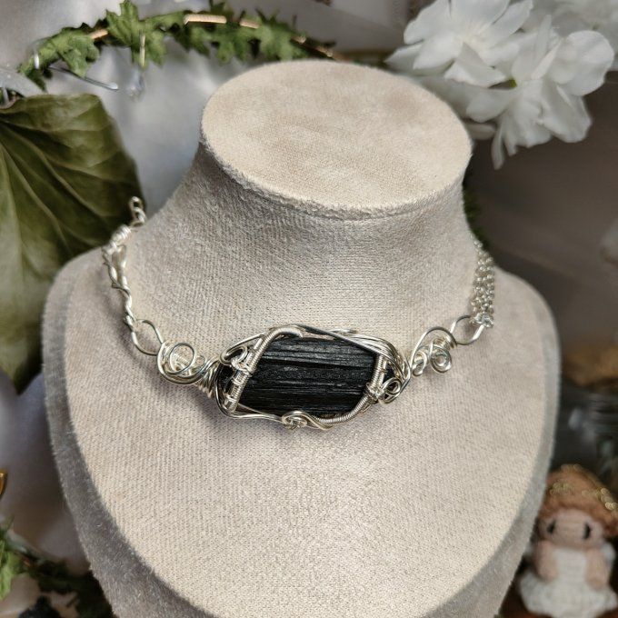 Collier Charms tourmaline Noire ✨promo✨ 