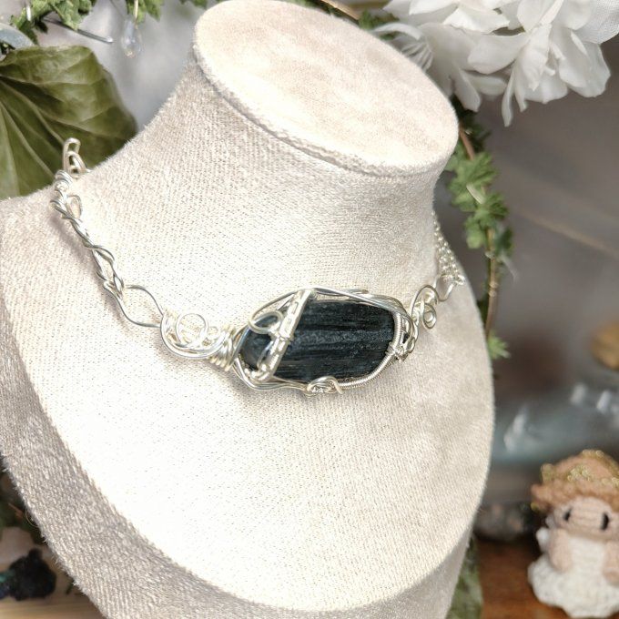 Collier Charms tourmaline Noire ✨promo✨ 