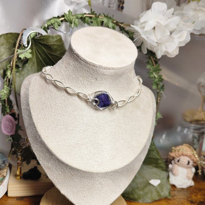 Bracelet torsade- Saphir  ✨ pierre des Oracles 