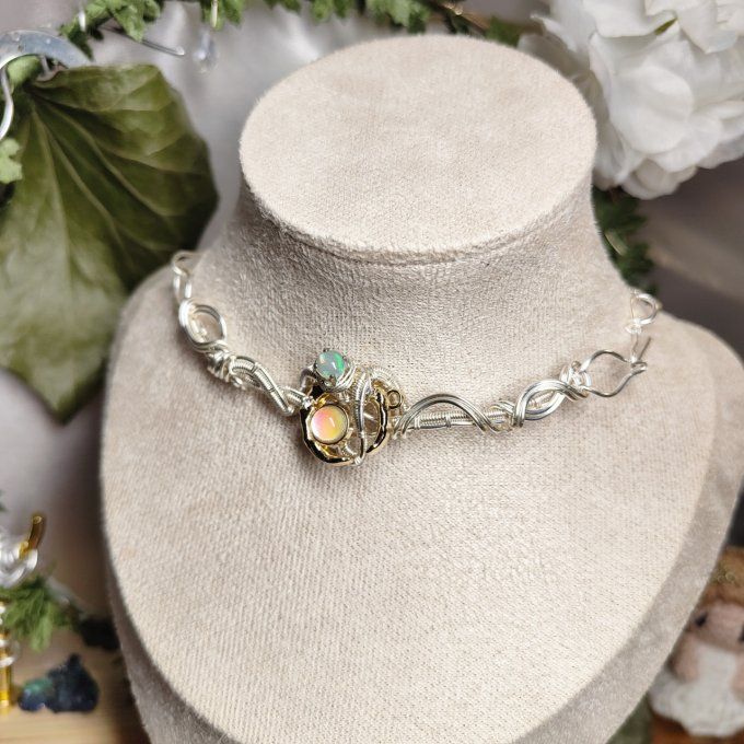 Bracelet Charms opale wello : collier /diadème - bracelet 