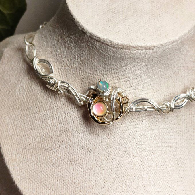 Bracelet Charms opale wello : collier /diadème - bracelet 