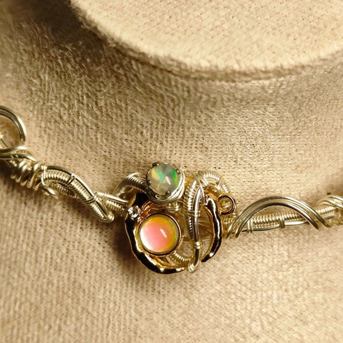 Bracelet Charms opale wello : collier /diadème - bracelet 