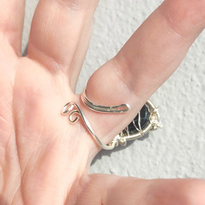 Bague ajustable -Oeil de faucon -✨clarté et vision intérieure - parpaing