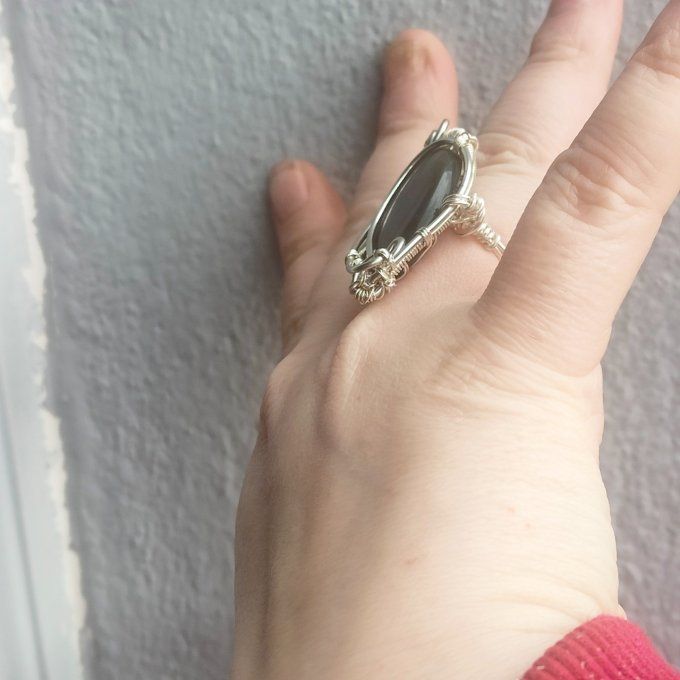 Bague Labradorite ✨ajustable  - parpaing