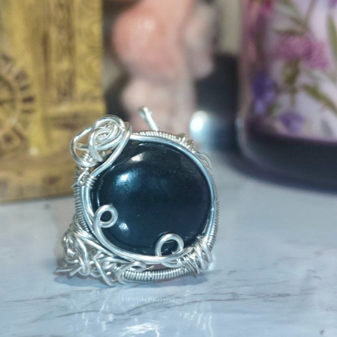  Bague parpaings✨ Purpurite ✨pierre de la liberté intérieure 