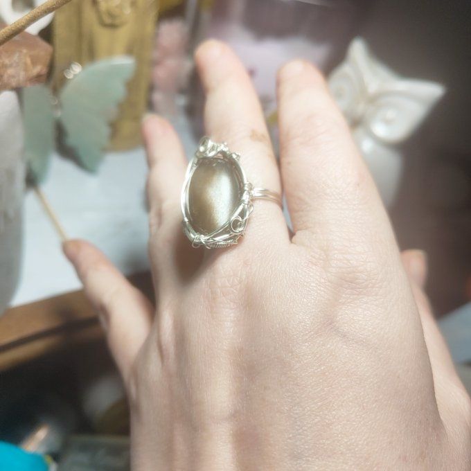 Bague parpaings ✨Pierre de soleil Lattice (heliolithe) Joie, Vitalité & Protection - visuel a venir 