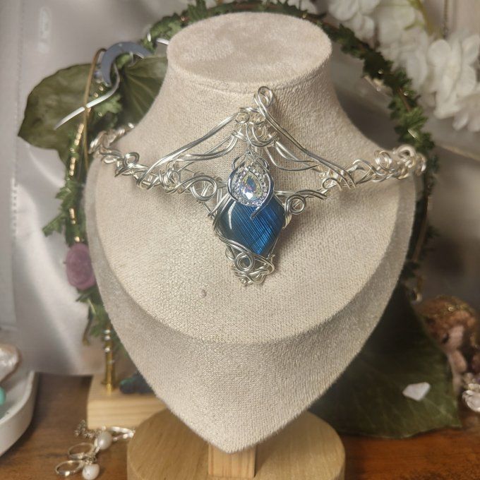 Collier modulable satin velours