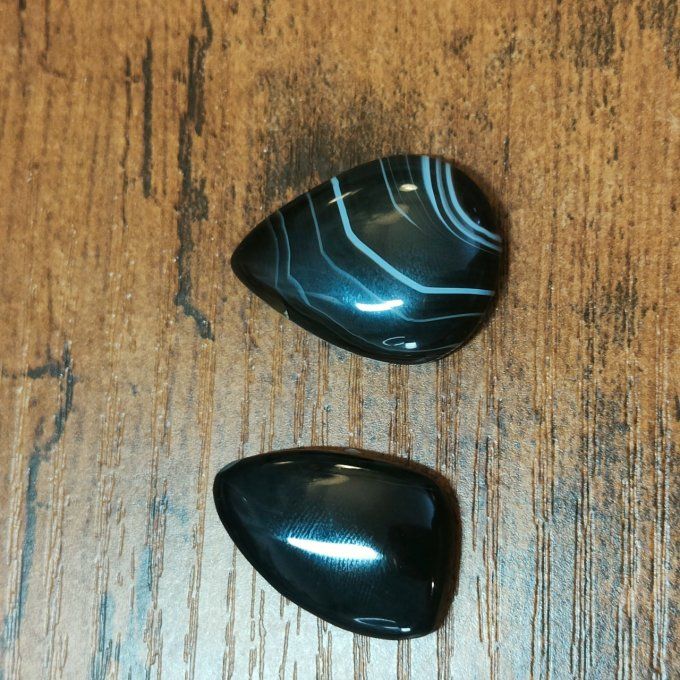 Onyx noir druzy , sardonyx