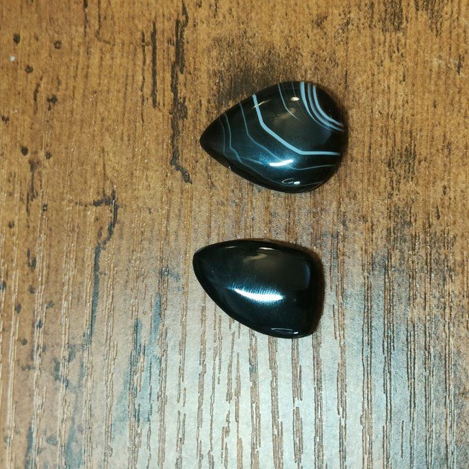 Onyx noir druzy , sardonyx