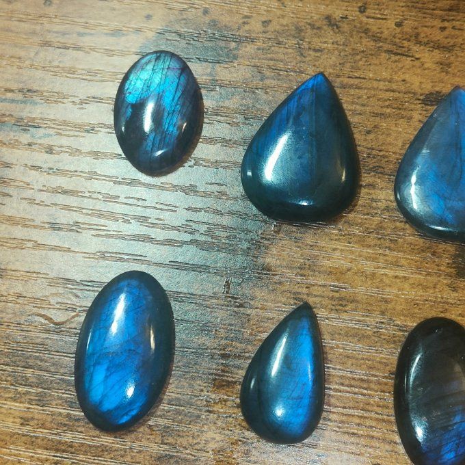 Labradorite Bleu+ crâne corbeau et serpent 