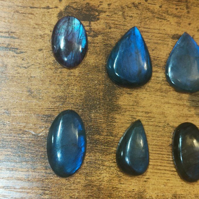Labradorite Bleu+ crâne corbeau et serpent 