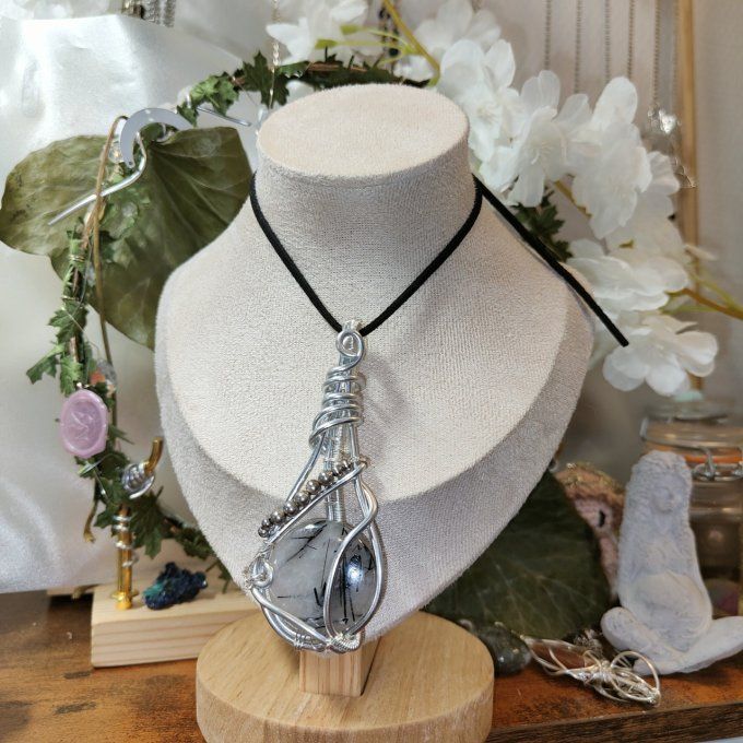 Quartz tourmaline - Amulette 