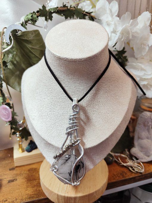 Quartz tourmaline - Amulette 