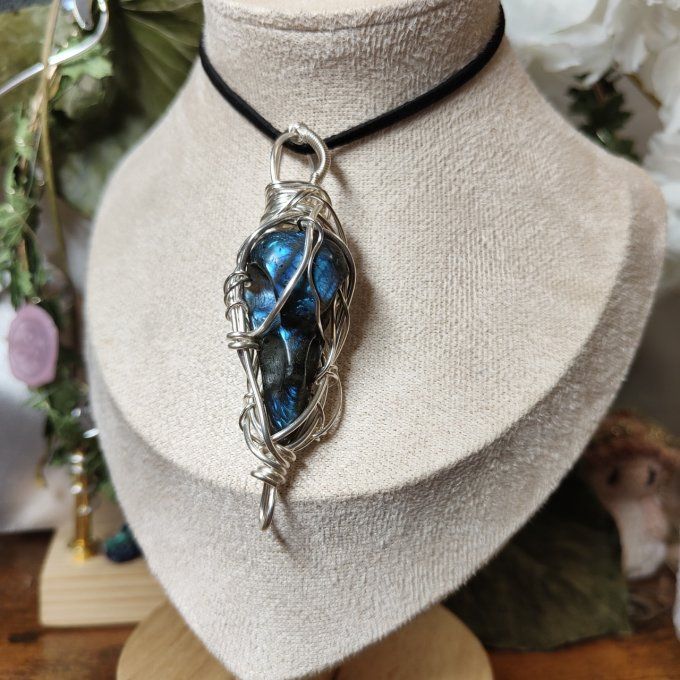 Corbeau - labradorite Bleu 