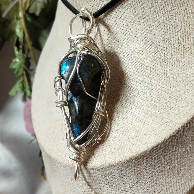 Corbeau - labradorite Bleu 