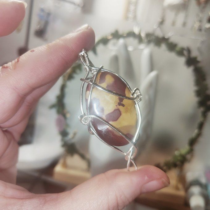 Amulette Jaspe Mookaite –✨ Joie, Énergie & Protection✨