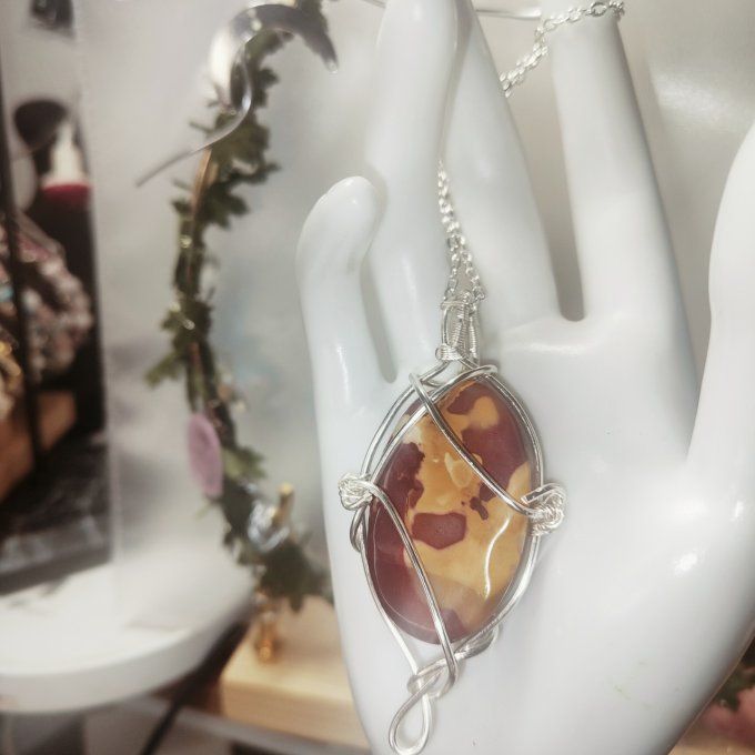 Amulette Jaspe Mookaite –✨ Joie, Énergie & Protection✨