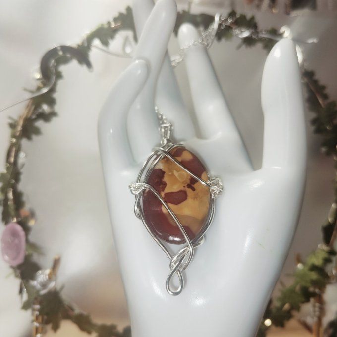 Amulette Jaspe Mookaite –✨ Joie, Énergie & Protection✨
