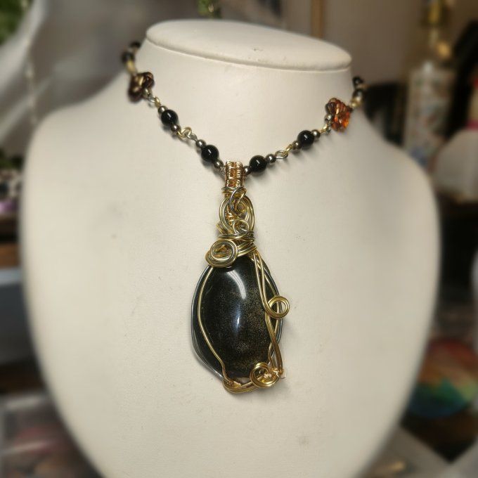 Collier Miroir d'or 