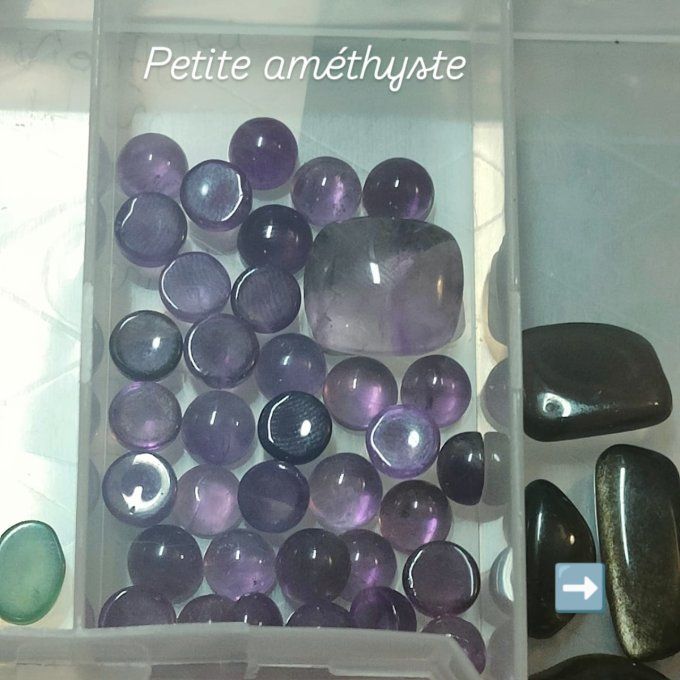 Améthyste puce et carré 5mm et 10 mm
