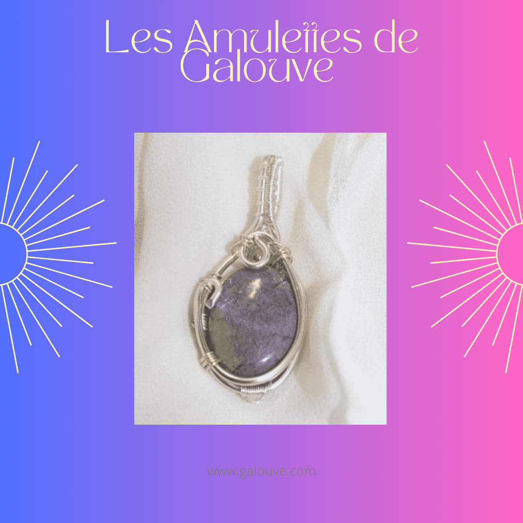 Amulette Atlantisite ( purpurite serpentine )