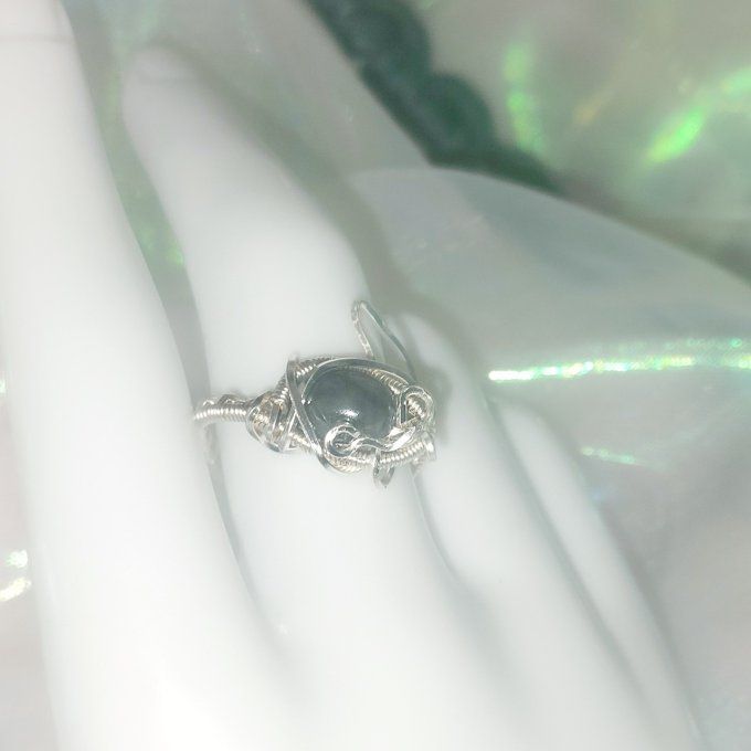 Bague hématite ajustable -promo✨Ancrage, Protection et Équilibre