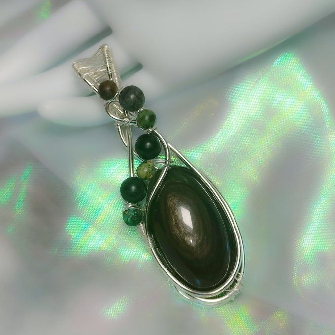 Amulette OCTAVIA bouclier et miroir ✨