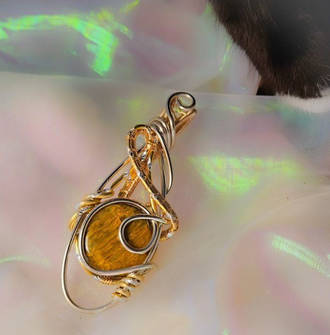 La Nellite✨ Lionskin ✨Pietersite doré 