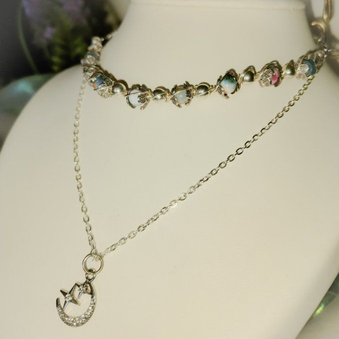Collier perles jaspes impériales✨ Harmonie & Confiance-Promo