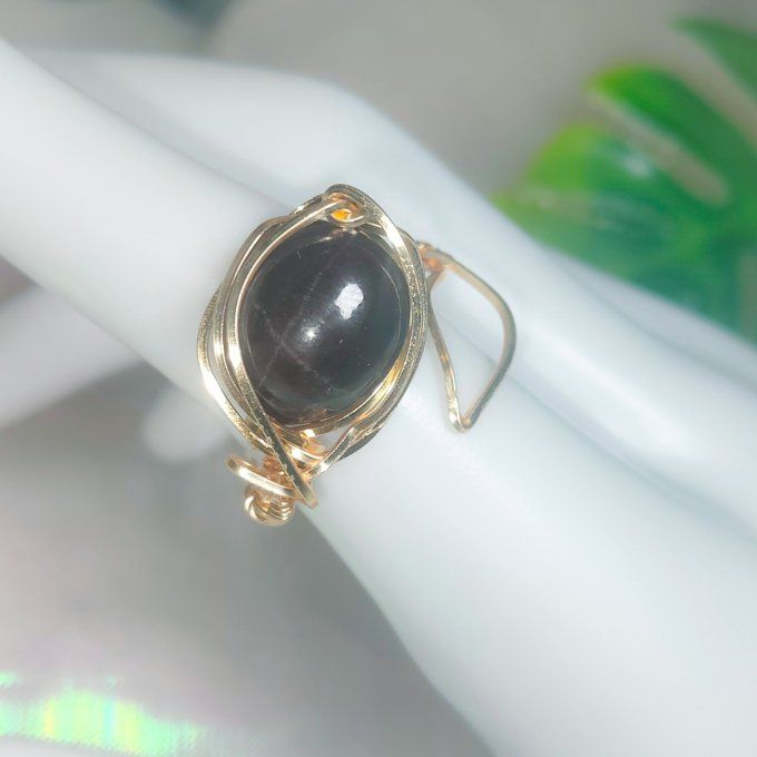 Bague Grenat Etoilé ajustable