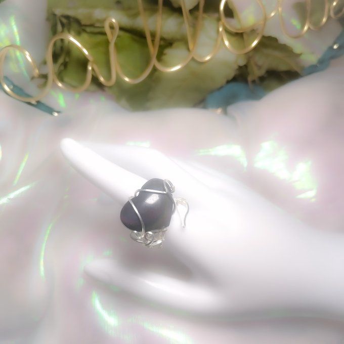 Bague oeil céleste coeur ajustable -promo✨Protection et Clarté