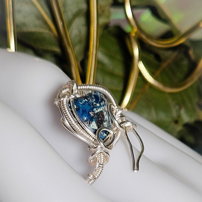 Bague Azurite -ajustable ✨pierre de clarté et de sérénité ✨
