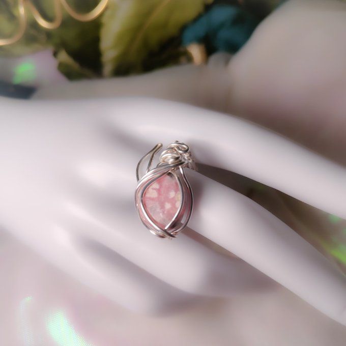 Bague rhodochrosite  - ajustable 