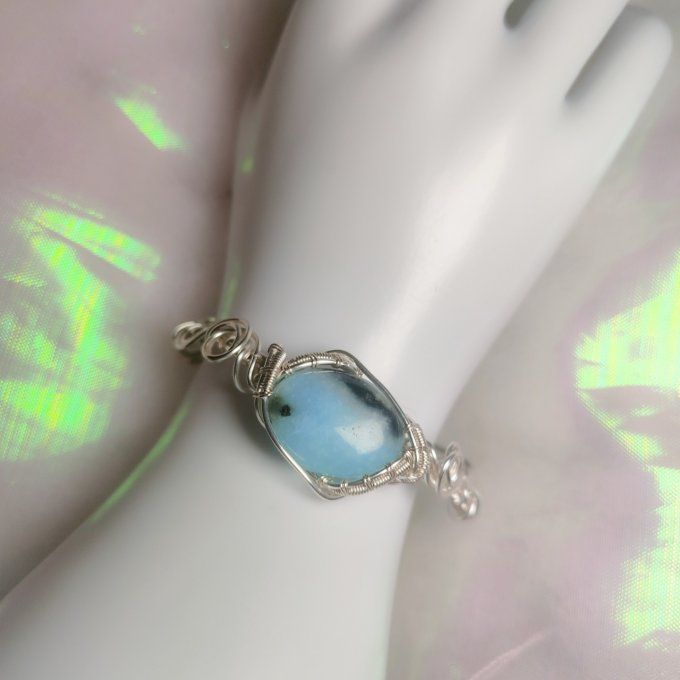 Collier Charms Hemimorphite :pierre des procrastinateurs