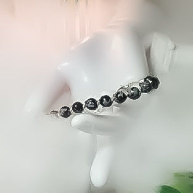 Obsidienne neige  - 6mm✨ la pierre de l'equilibre
