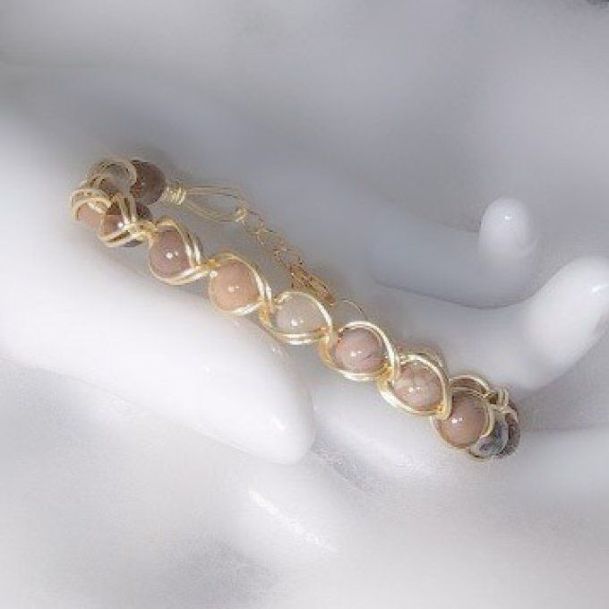 Bracelet bois fossile  - 6mm ✨-lien au passé ✨