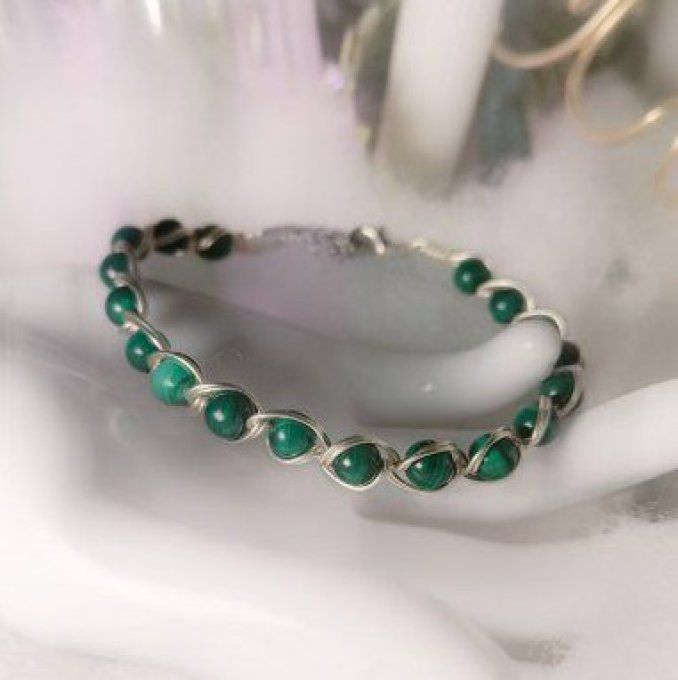 Malachite -6mm Bracelet ✨-la pierre du coeur