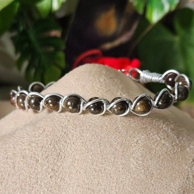  Bronzite - 6 ou 8 mm Bracelet - Pierre de Paix intérieure et de Bien-être ✨