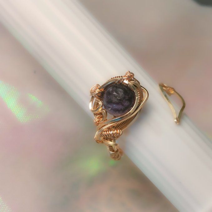 bague charoite ajustable