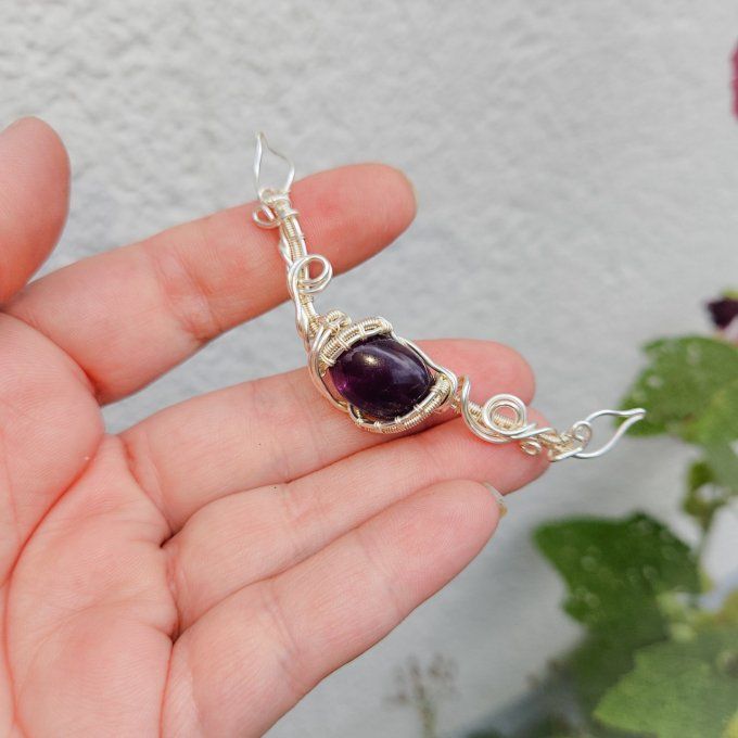 Collier Charms  Améthyste :pierre des sages ...