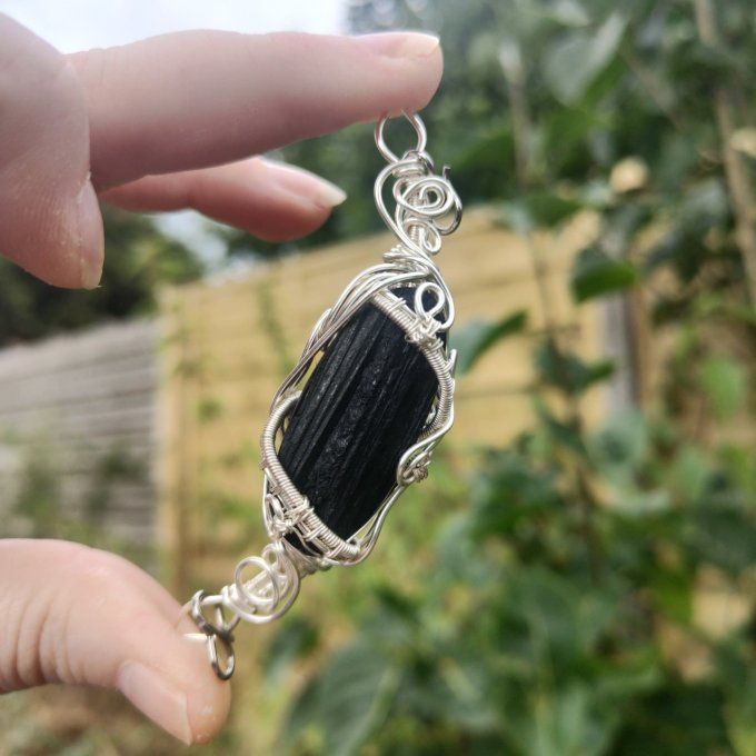 Collier Charms tourmaline Noire ✨promo✨ 