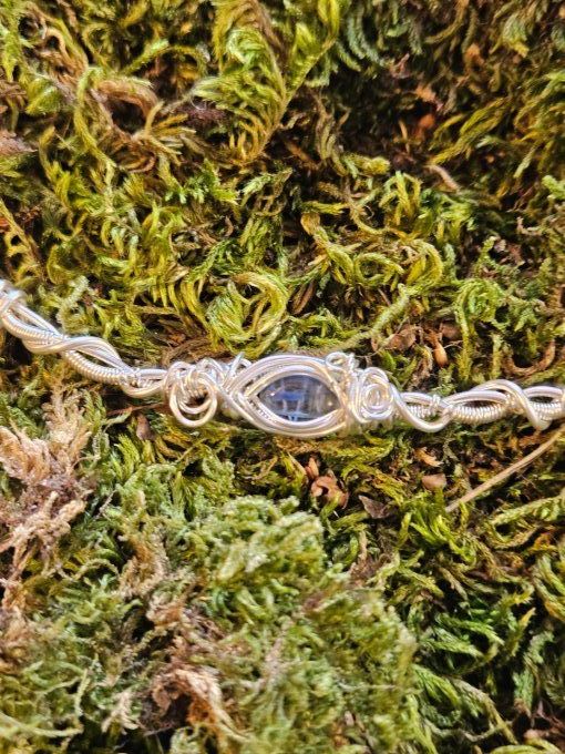 ✨ Cyanite bleu ✨collier charms 